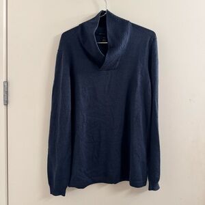 John Varvatos Mens Luxe Shawl Collar Merino Wool Sweater